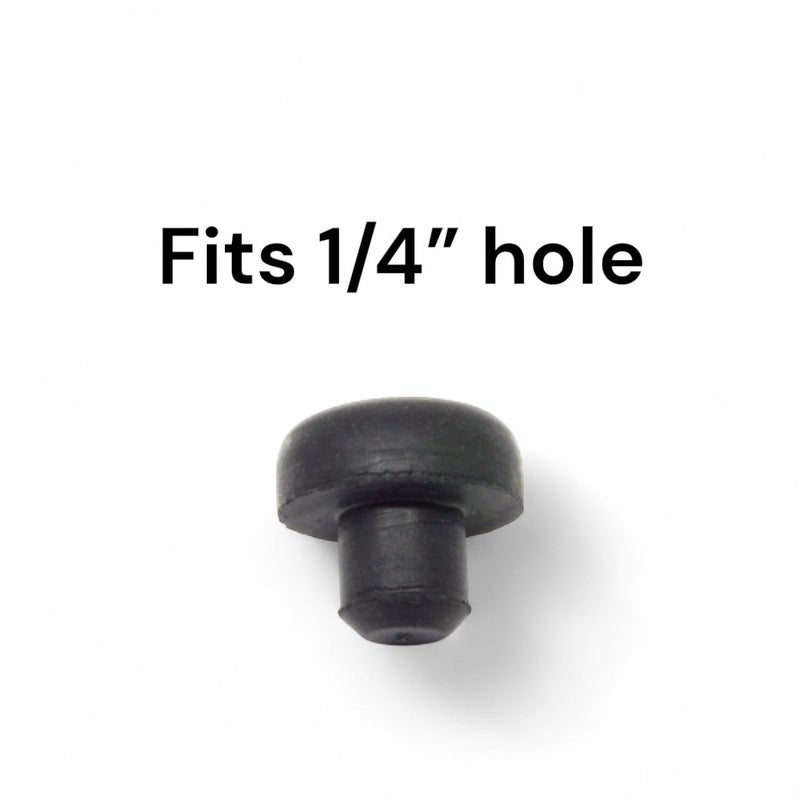 dangoodbuy - Fits 1/4" Hole - 1/2" Diameter - 1/4" Stem Height - 7/32" Bumper Height - Rounded Push-in Rubber Bumper (8) - Image 2